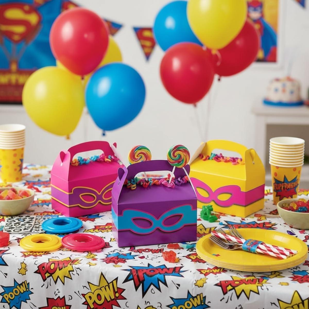 image:imageFun Express Superhero Girl Treat Boxes Eyecatching Assorted Superhero Designs for Birthday Parties Social Events amp Special Celebrations Party Favors Gifts amp Candy 625 x 35 12 Pieces