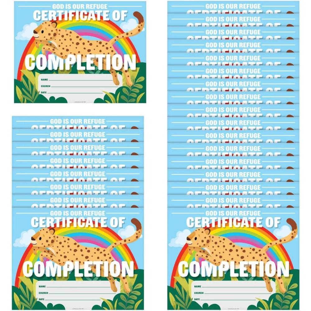 image:image11 x 8 12 Rainforest VBS Certificates of Completion 25 Pc