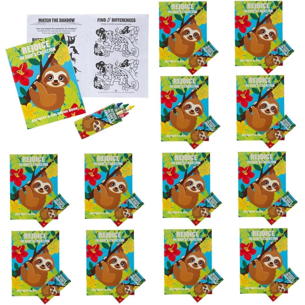 image:image5 x 7 Rainforest VBS Rejoice in Gods Creation Activity Book with Crayons  12 Pc