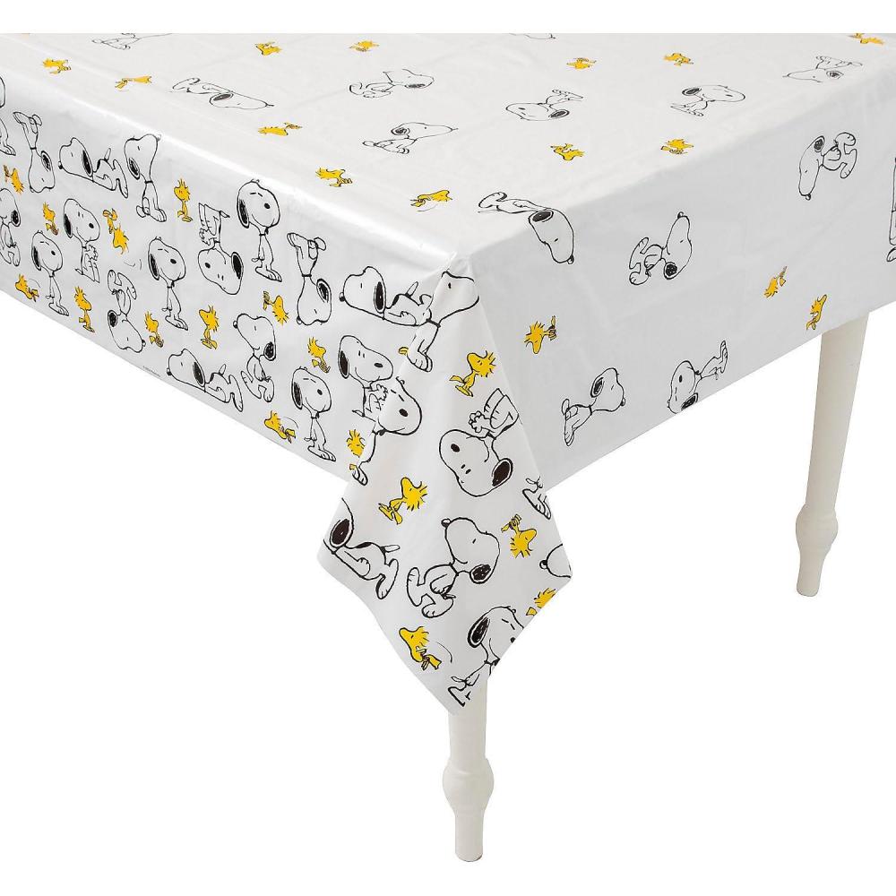 image:image54 x 108 Peanuts Snoopy amp Woodstock Rectangle Disposable Plastic Tablecloth