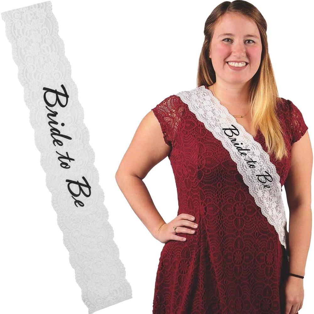 image:imageBride To Be Lace Sash Apparel Accessories 1 Piece