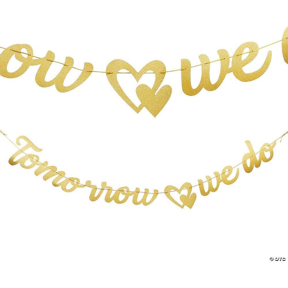 image:imageElegant Gold Tomorrow We Do Cardstock Garland  65 x 84 1 Pc  Ideal for Parties Weddings amp Celebrations