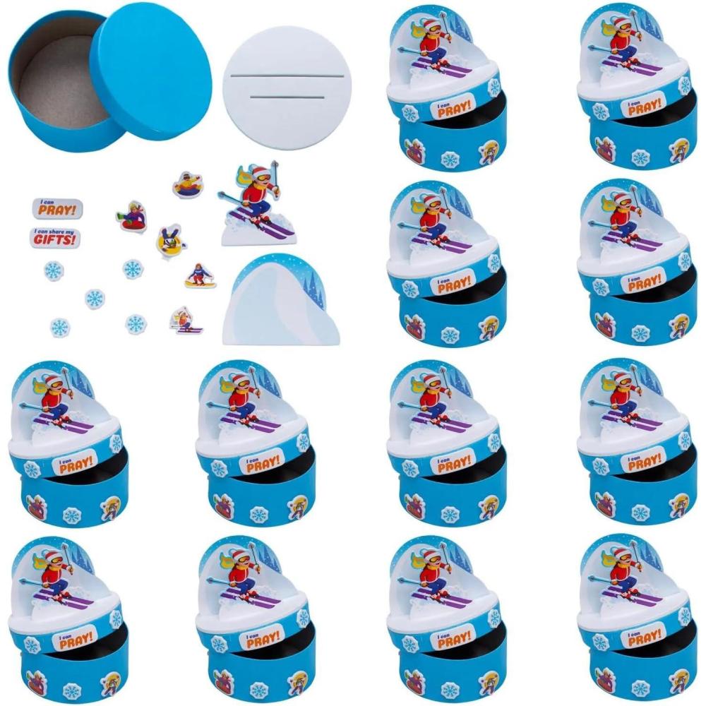 image:imageFun Express 3 34 x 4 Snowbound Slope VBS I Can Share My Gifts Prayer Box Craft Kit  Makes 12