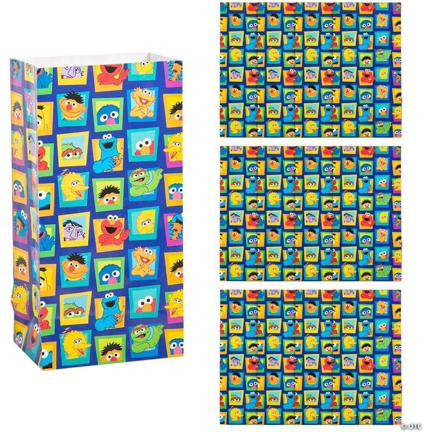 image:imageFun Express 5 14 x 10 Sesame Street Character Paper Treat Bags 12 Pieces