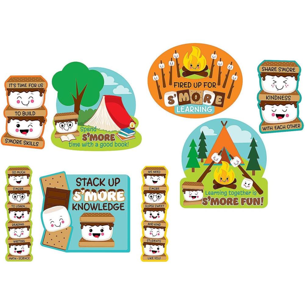 image:imageFun Express 5 16 34 SMore Learning Jumbo Cardstock Cutout Classroom Decorations 8 Piece