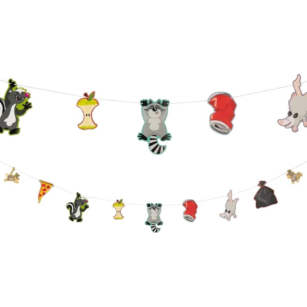 image:imageFun Express 7 ft x 7 Garbage Critters Animals amp Trash Party Hanging Garland