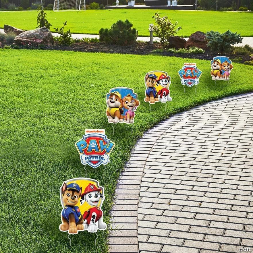 image:imageFun Express 8  9 34 PAW Patrol Character SingleSided Plastic Yard Signs  6 Pieces