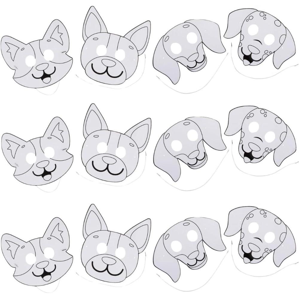 image:imageFun Express CYO Dog Masks Craft Kit Fun DIY Mask Crafting for Kids Ideal for Arts amp Crafts Projects Birthday Parties School Activities Group Fun Creative Play Perfect for Themed Events 12 Pieces