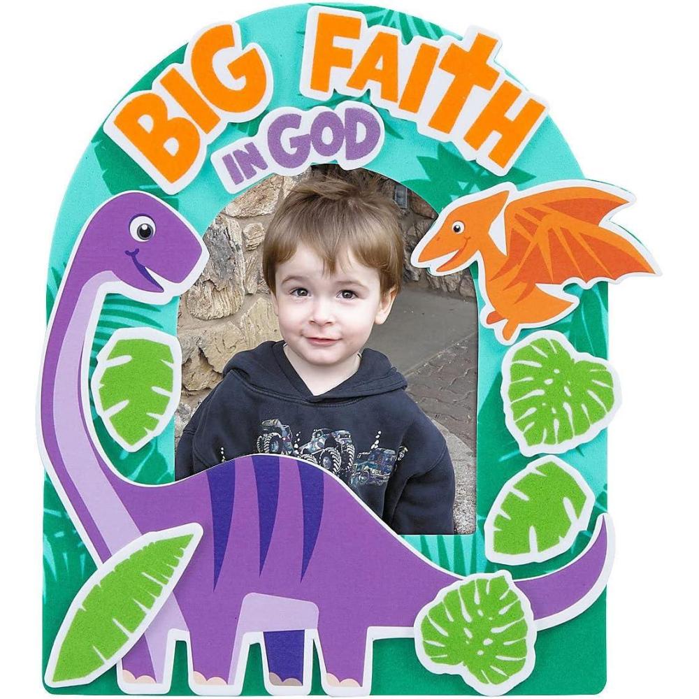 image:imageFun Express Dinosaur VBS Picture Frame Magnet Craft Kit VBS Vacation Bible School SuppliesDecor  Makes 12