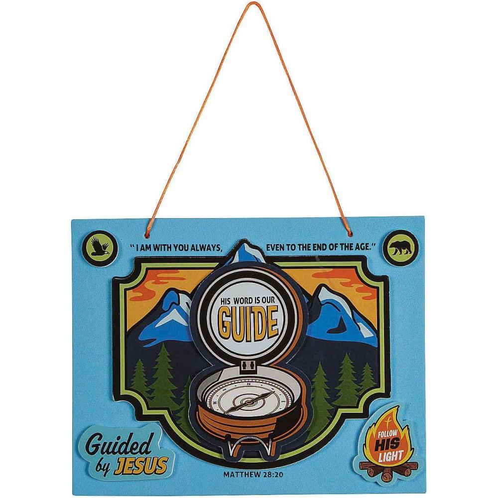 image:imageFun Express Great North VBS Compass amp Bible Verse Foam Craft Kit  Ideal for Vacation Bible School EasytoUse Craft Activity Verse amp Compass Design  Perfect for Kids Religious Education  12 Pieces