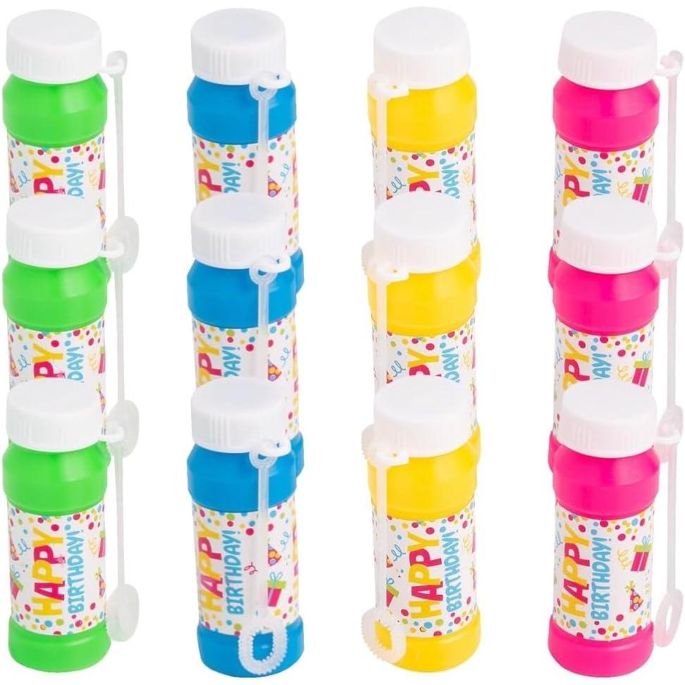image:imageFun Express Happy Birthday Bubble Bottles  12 Pieces  Great for Kid Party Supplies and Giveaways