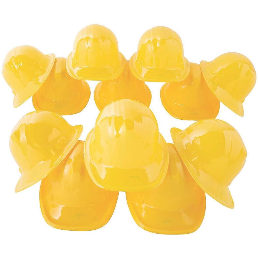 image:imageFun Express Kids Hard Hat Bulk 48 Pack Yellow Construction Hats for Kids Birthday Party Supplies amp Favors Plastic Construction Helmet Costume for Toddler amp Children Party Decorations