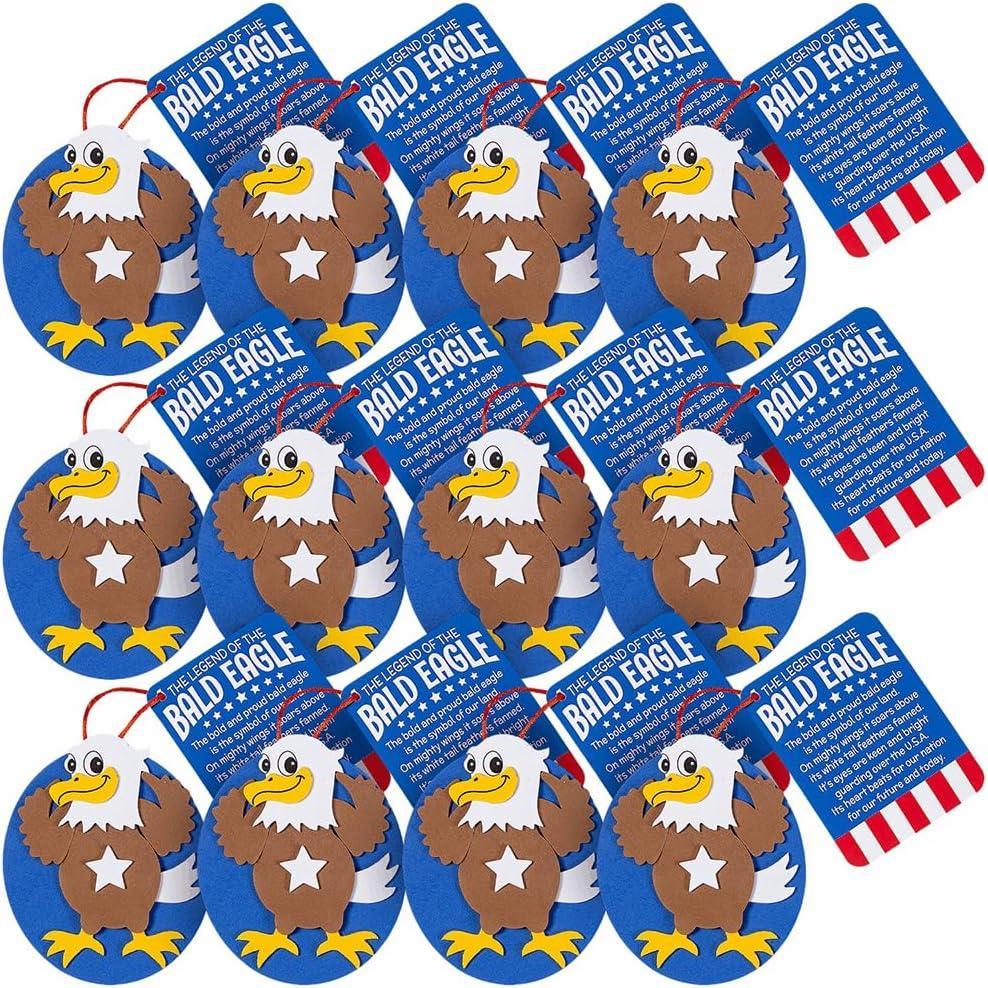 image:imageFun Express Legend of The Bald Eagle Ornament CK12  Craft Kits  12 Pieces