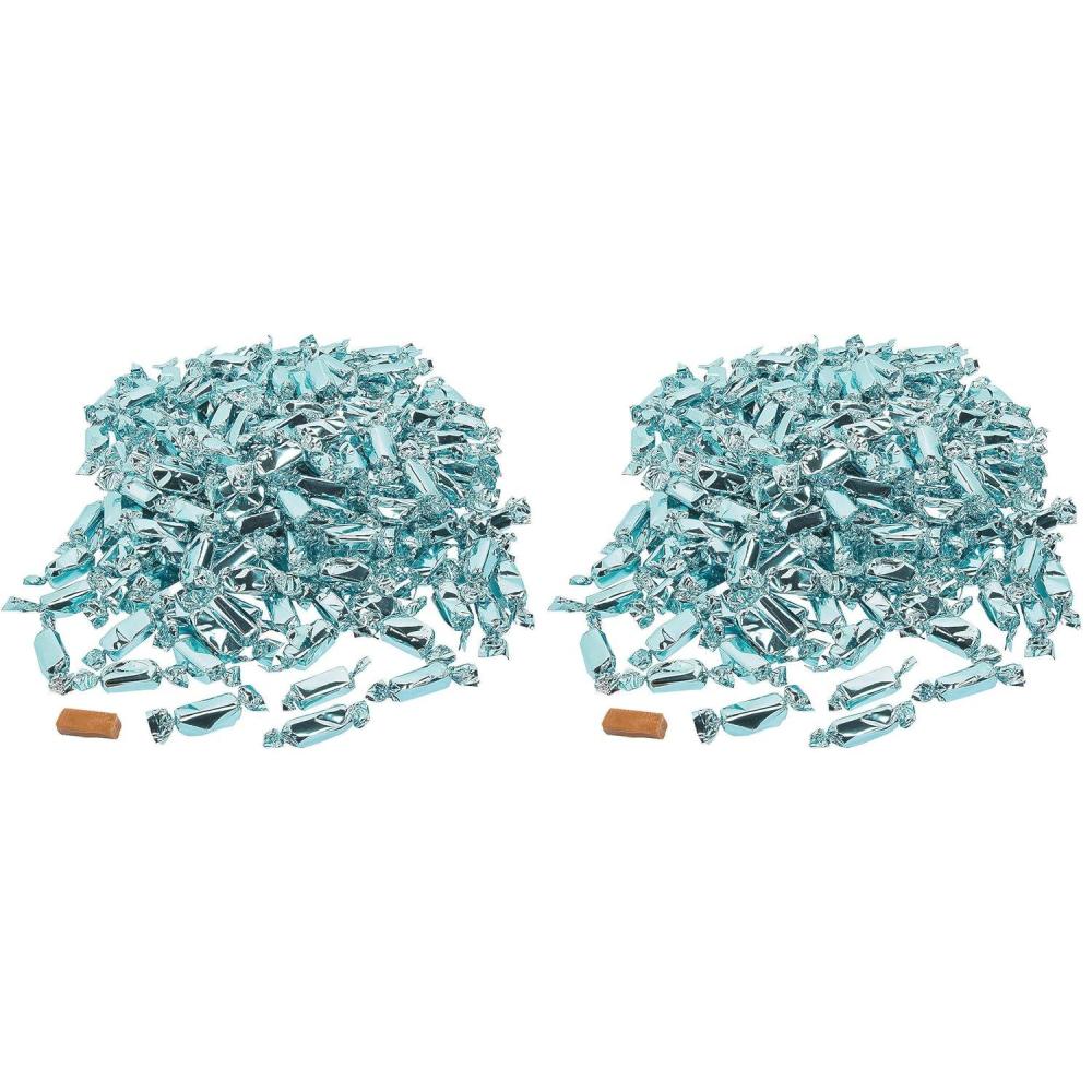 image:imageFun Express Light Blue Foil Wrapped Caramels 2lb Bulk Baby Shower Favors amp Gender Reveal Candy Individually Wrapped Soft Caramel Creams for Wedding Party amp Candy Buffet 189 Pieces Pack of 218 x 87 x 101 inches Pack of 2