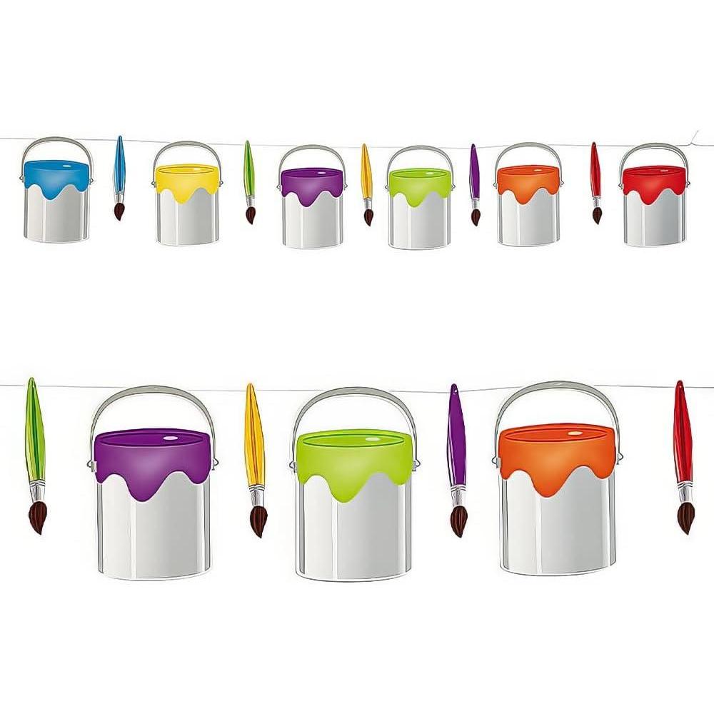 image:imageFun Express Little Artist Paint Bucket Garland for Birthday Party Decor Hanging Decor Pennants Birthday VBS Vacation Bible School SuppliesDecor 1 Piece