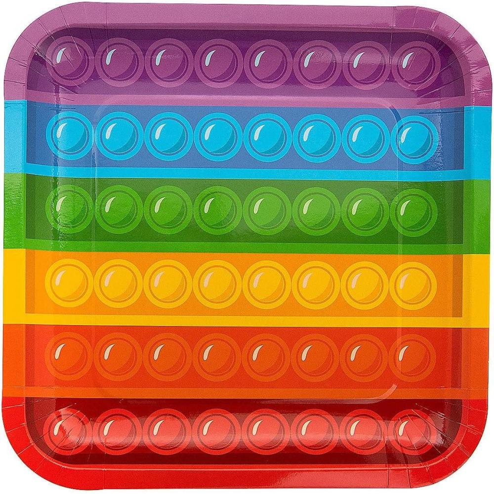 image:imageFun Express Lotsa Pops Party Paper Dinner Plates Colorful Lollipop Design Disposable Paper Plates for Birthday Baby Shower amp Home Parties Stylish Plates for Party Favors amp Treats 8 Pieces