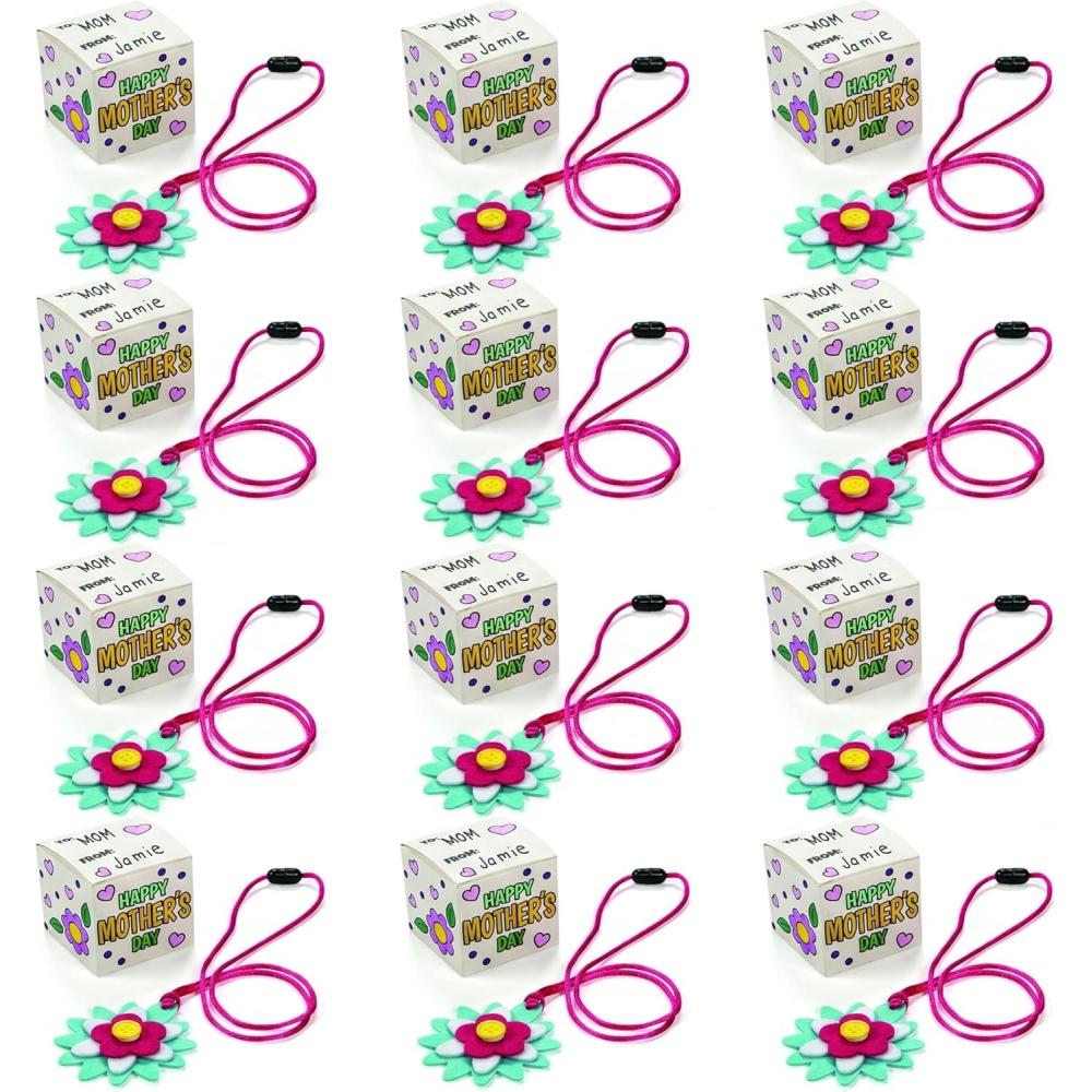 image:imageFun Express Mothers Day Jewelry Box amp Necklace Craft Kit  Makes 12  Mothers Day Crafts Great for Church School and Home