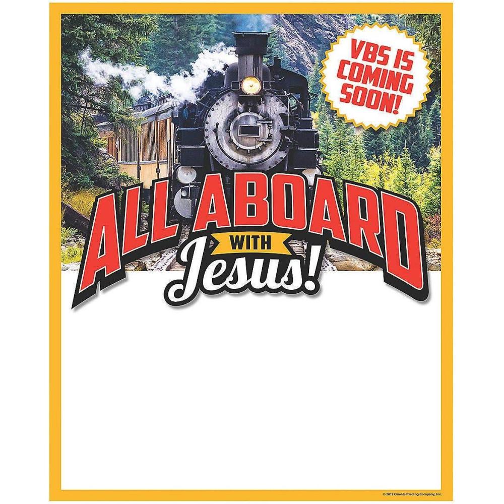 image:imageFun Express Railroad VBS Promotional Posters Engaging Educational Learning Activities for Kids Ideal for Classroom Decor Vacation Bible School Religious Events Bright Vibrant Colors 6 Pieces