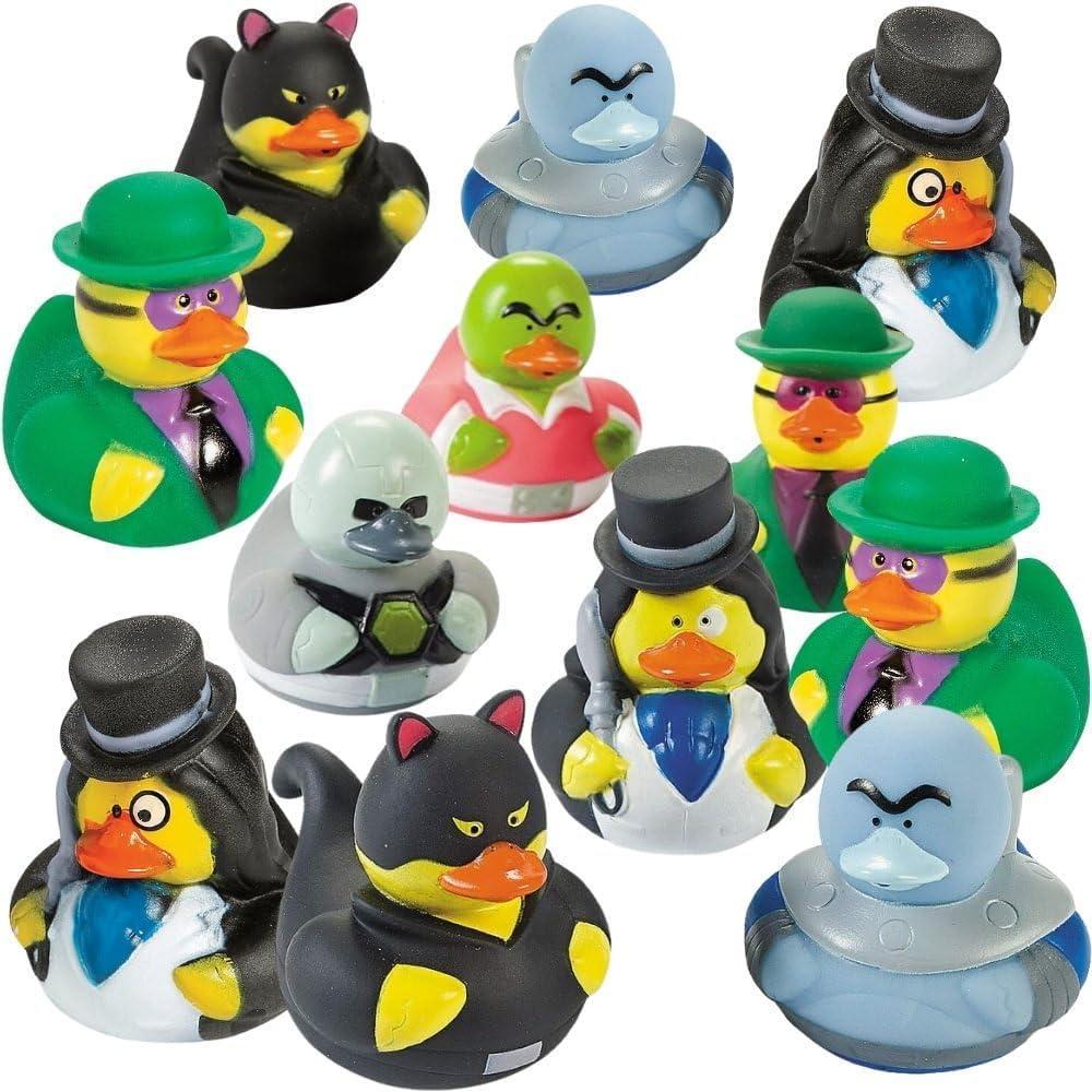 image:imageFun Express Super Hero Villain Rubber Duckies  Birthday Party Toys Favors and Supplies Set of 12