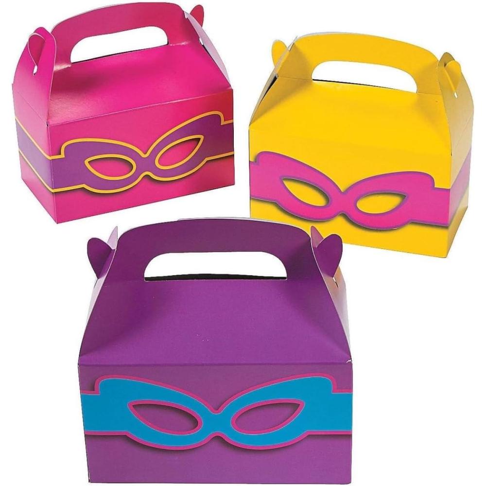 image:imageFun Express Superhero Girl Treat Boxes Eyecatching Assorted Superhero Designs for Birthday Parties Social Events amp Special Celebrations Party Favors Gifts amp Candy 625 x 35 12 Pieces