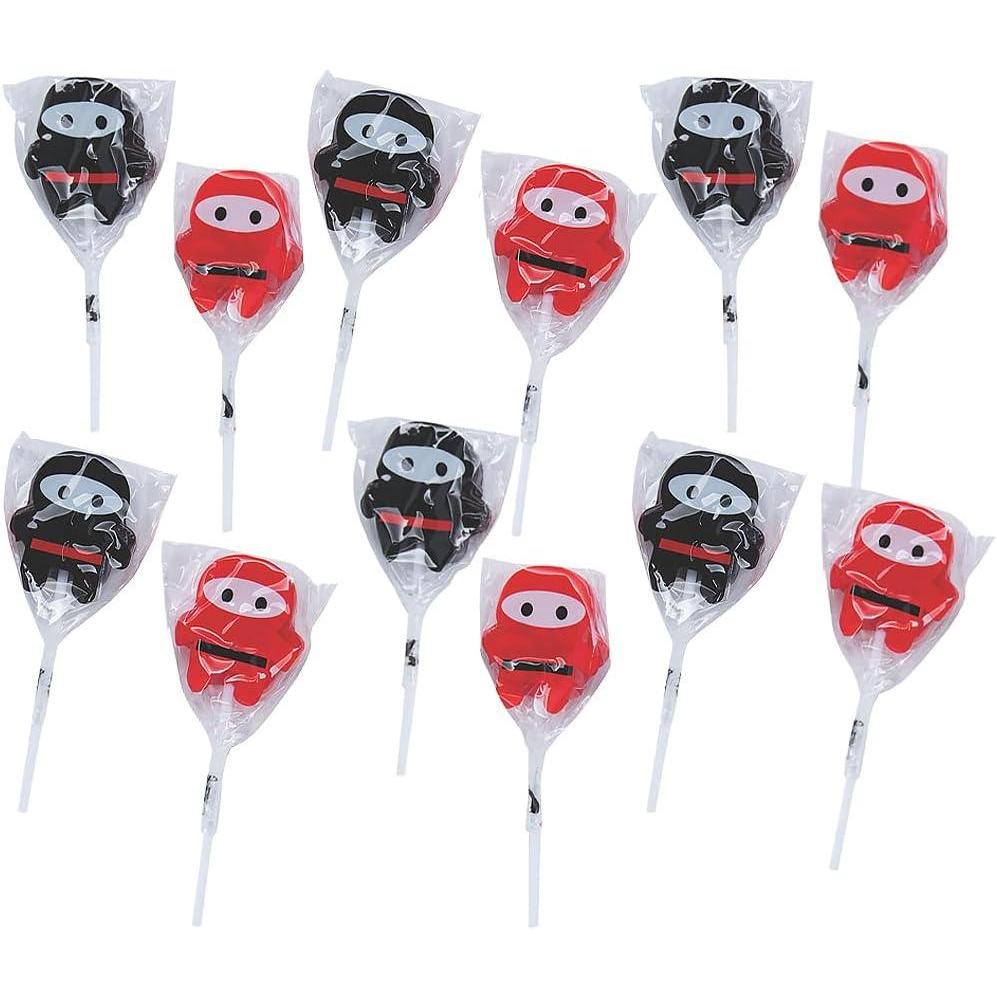 image:imageMartial Arts Ninja Suckers  12 Lollipops Cherry Flavored  Ninja and Karate Birthday Candy Party Favors