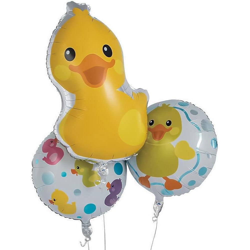 image:imageRubber Ducky Mylar Balloons Set of 3 Duck Birthday Party Decor