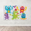 CUTE MONSTER BACKDROP BANNER – Party Decor – 3 Pieces