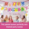 Care Bears Happy Birthday Banner – 75” Cardstock Jointed Party Banner for Kids Birthday Decorations, Rainbow Care Bears Theme Party Supplies