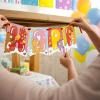 Care Bears Happy Birthday Banner – 75” Cardstock Jointed Party Banner for Kids Birthday Decorations, Rainbow Care Bears Theme Party Supplies