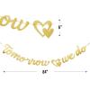 Elegant Gold “Tomorrow We Do” Cardstock Garland – 6.5″ x 84″ (1 Pc) – Ideal for Parties, Weddings & Celebrations