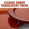 Fun Express 10 1/4″ Premium Amber Disposable Plastic Dinner Plates – 25 Count