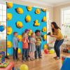 Fun Express 72″ x 72″ Bright Blue and Yellow Rubber Ducks Photobooth Backdrop, Polyester, Baby Shower Birthday Party