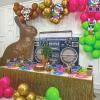 Fun Express Awesome 80’s Boom Box Stand Up – Over 4 feet Long – I Love The 1980’s Party Decor – 1 Piece – Brown
