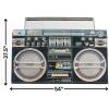 Fun Express Awesome 80’s Boom Box Stand Up – Over 4 feet Long – I Love The 1980’s Party Decor – 1 Piece – Brown