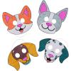 Fun Express CYO Dog Masks Craft Kit – Fun DIY Mask Crafting for Kids Ideal for Arts & Crafts Projects Birthday Parties School Activities Group Fun Creative Play Perfect for Themed Events – 12 Pieces