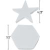 Fun Express Do It Yourself Hexagon & Star-Shaped Cardstock Tambourines for VBS, Kids Crafts & Fun Home Activities – Sizes from 4.25″ to 5.5″ – 12 Pieces