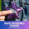 Fun Express Flipping Sequin Star Keychains – Color-Changing Fun Novelty Keychains with Sparkling Sequins – Perfect for Party Favors Gift Bags Special Occasions and Holiday Gifts – 12 Pieces
