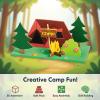 Fun Express Foam 3D Camp Scene – Crafts for Kids and Fun Home Activities – VBS Vacation Bible School Supplies/Decor- Craft Kit – 12