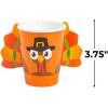 Fun Express Gobble Gobble Party Pilgrim Turkey Orange Paper Cups with Sleeves – 8 Pc