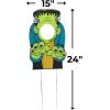Fun Express Green Monster Face Yard Sign – Monster Inflatable Outdoor Decoration – Monster Birthday Party or Baby Shower Yard Signs – Lights for Holiday,Garden,Lawn Party Decor Outside