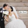 Fun Express Just Married Hanging Sign – 15.5″ Rustic Wooden Wedding Home Decor – Elegant White & Gold Wall Sign for Newlyweds – Charming Decoration for Wedding Bridal Shower or Reception – 1 Piece
