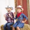 Fun Express Kids Cowboy Hat Bulk 48 Pack – Cowgirl Hats for Boys and Girls with Star Design | Western Party Decorations and Favors for Cowboy Birthday Party, Rodeo Theme Events and Dress Up Play