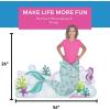 Fun Express Mermaid Birthday Decorations Life Size Cardboard Cutout – Mermaid Tail Photo Booth Props for Kids Party | 56 x 26 Inch Standing Party Decorations for Birthday Photoshoot