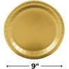 Fun Express Metallic Gold Paper Dinner Plates – Metallic Gold Disposable Dessert Paper Plates – Tableware Decorations for Birthday Wedding New Year Events Baby Shower – Party Supplies – 24 Pieces