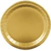 Fun Express Metallic Gold Paper Dinner Plates – Metallic Gold Disposable Dessert Paper Plates – Tableware Decorations for Birthday Wedding New Year Events Baby Shower – Party Supplies – 24 Pieces