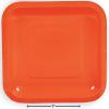 Fun Express Orange Square Paper Dessert Plates – Orange Disposable Dessert Plates – Paper Plates for Birthday Wedding Holiday New Year Events & Baby Showers – Tableware Party Supplies – 24 Pieces
