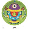 Fun Express Robot Party Paper Dessert Plates – Multicolor Robot Party Decorations Tableware – Robot Themed Party Supplies Disposable Birthday Plates for Boys Girls Kids Baby Shower – 8 Pieces