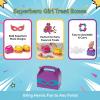 Fun Express Superhero Girl Treat Boxes – Eye-catching Assorted Superhero Designs for Birthday Parties Social Events & Special Celebrations – Party Favors Gifts & Candy – 6.25″ x 3.5″ – 12 Pieces