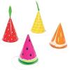 Fun Express TUTTI FRUTTI PARTY HATS – Apparel Accessories – 12 Pieces
