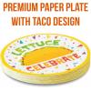 Fun Express Taco Dinner Plates – Vibrant & Durable Disposable Plates for Taco Night Birthdays Celebrations & Special Events – Perfect for Serving Tacos Snacks – 9 inch, 8 Pieces – Multicolor
